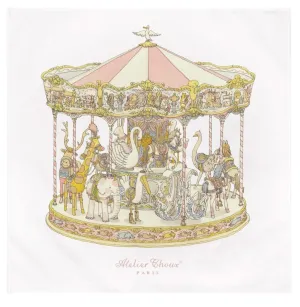 Baby Pink Carousel Swaddle with Gift Box