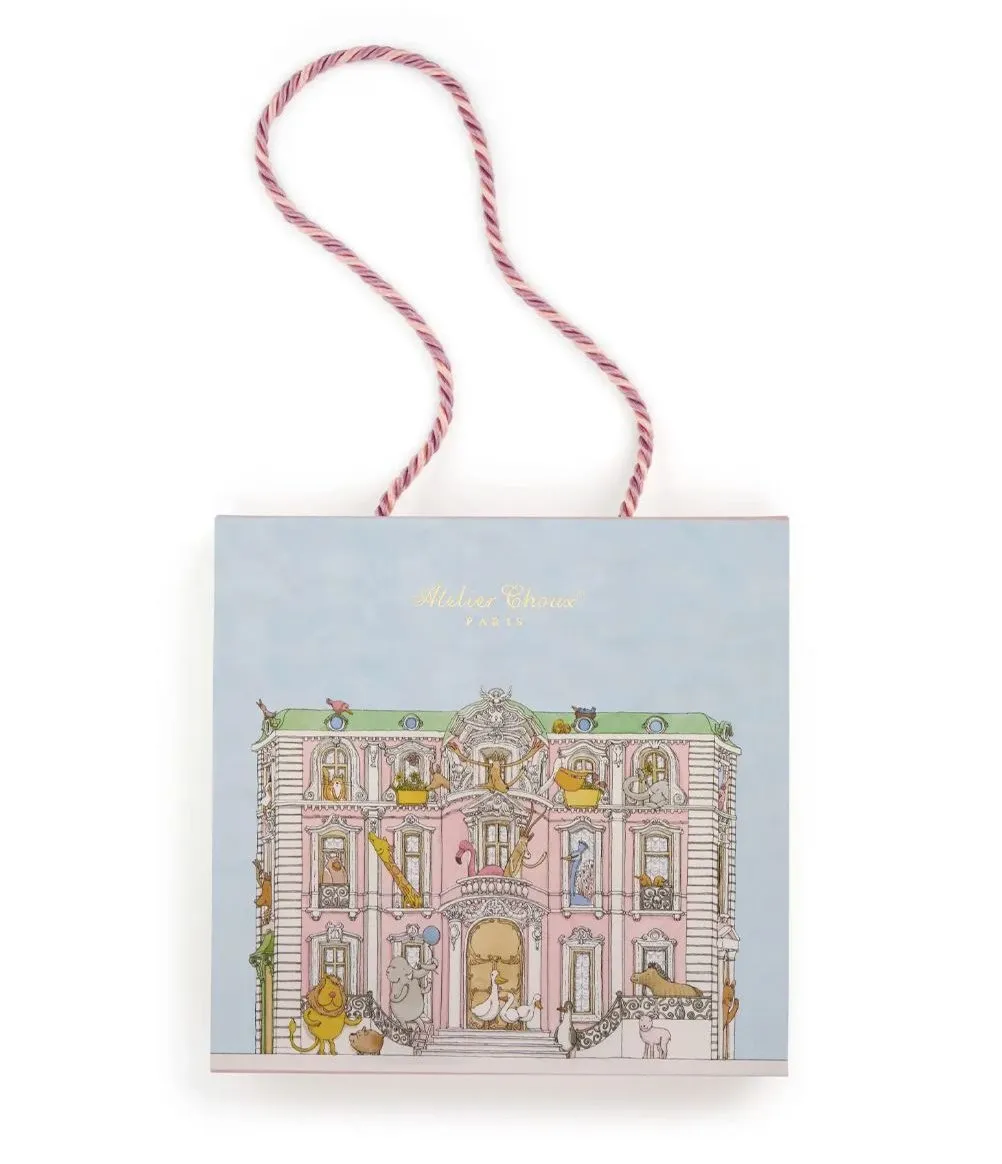 Baby Pink Carousel Swaddle with Gift Box