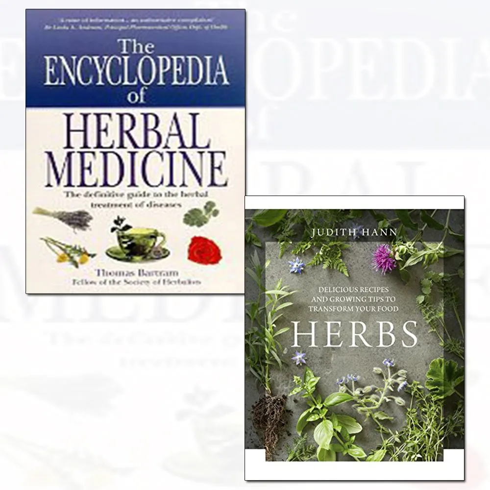 bartram's encyclopedia of herbal medicine and herbs [hardcover] 2 books collection set