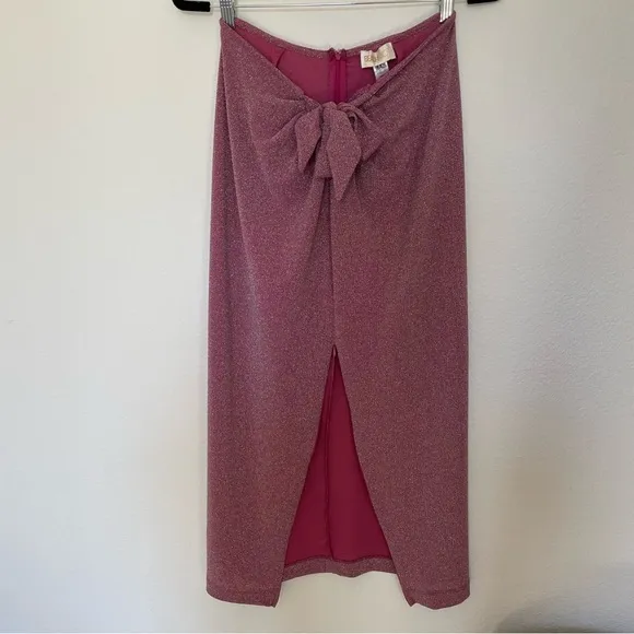 Beach Riot Suki Skirt in Beetroot Purple Pink Shine Size Medium