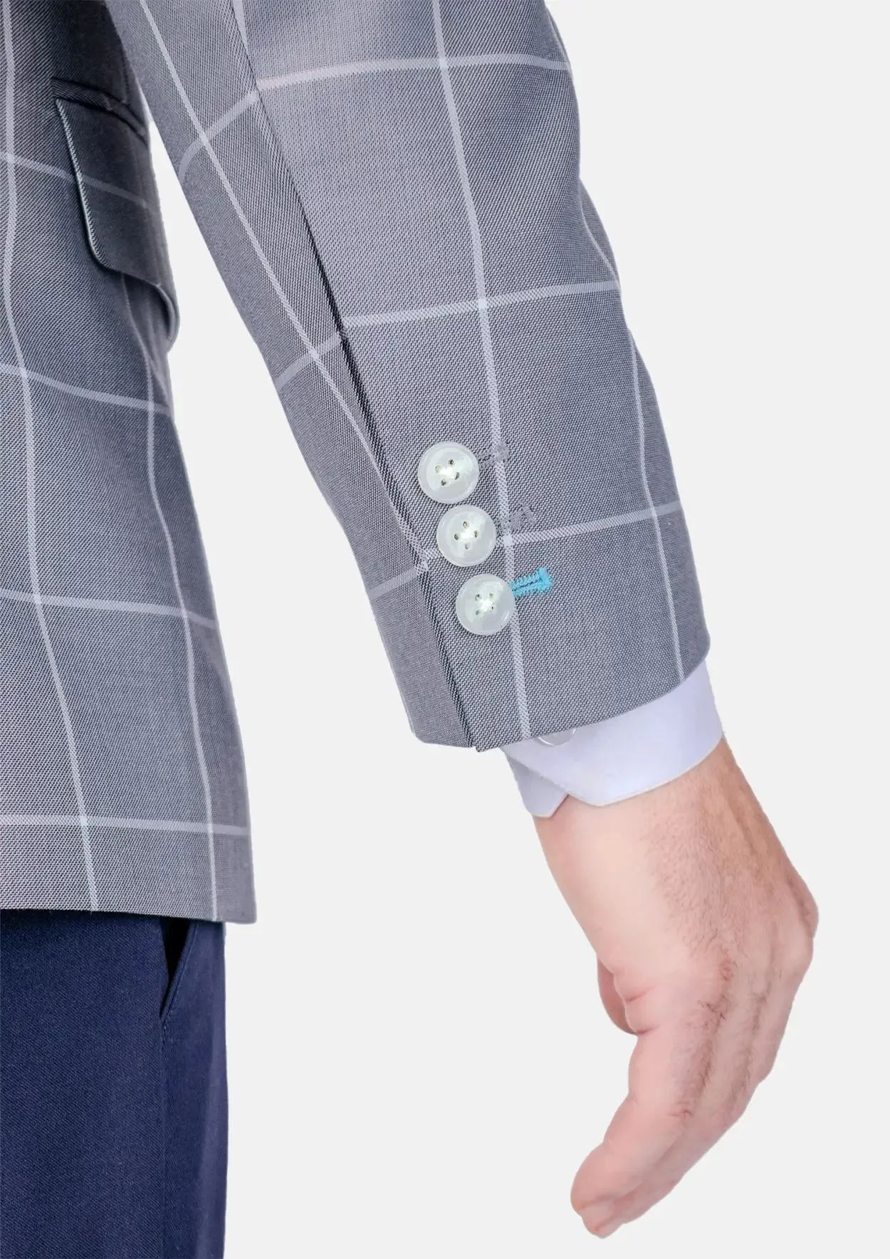 Beekman Powder Grey Windowpane Jacket