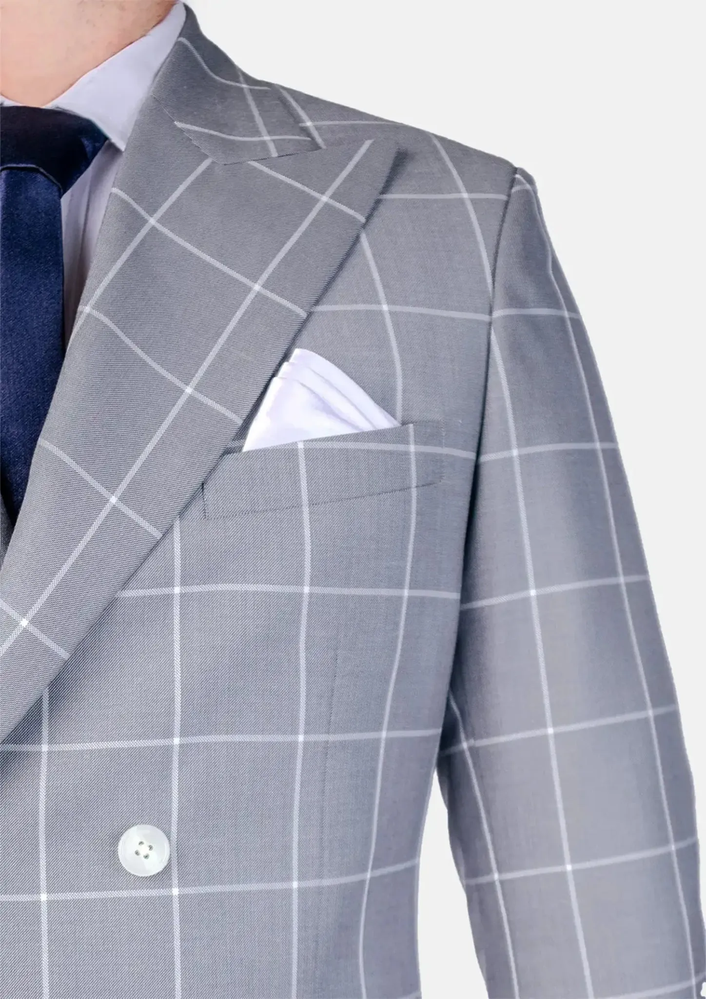 Beekman Powder Grey Windowpane Jacket