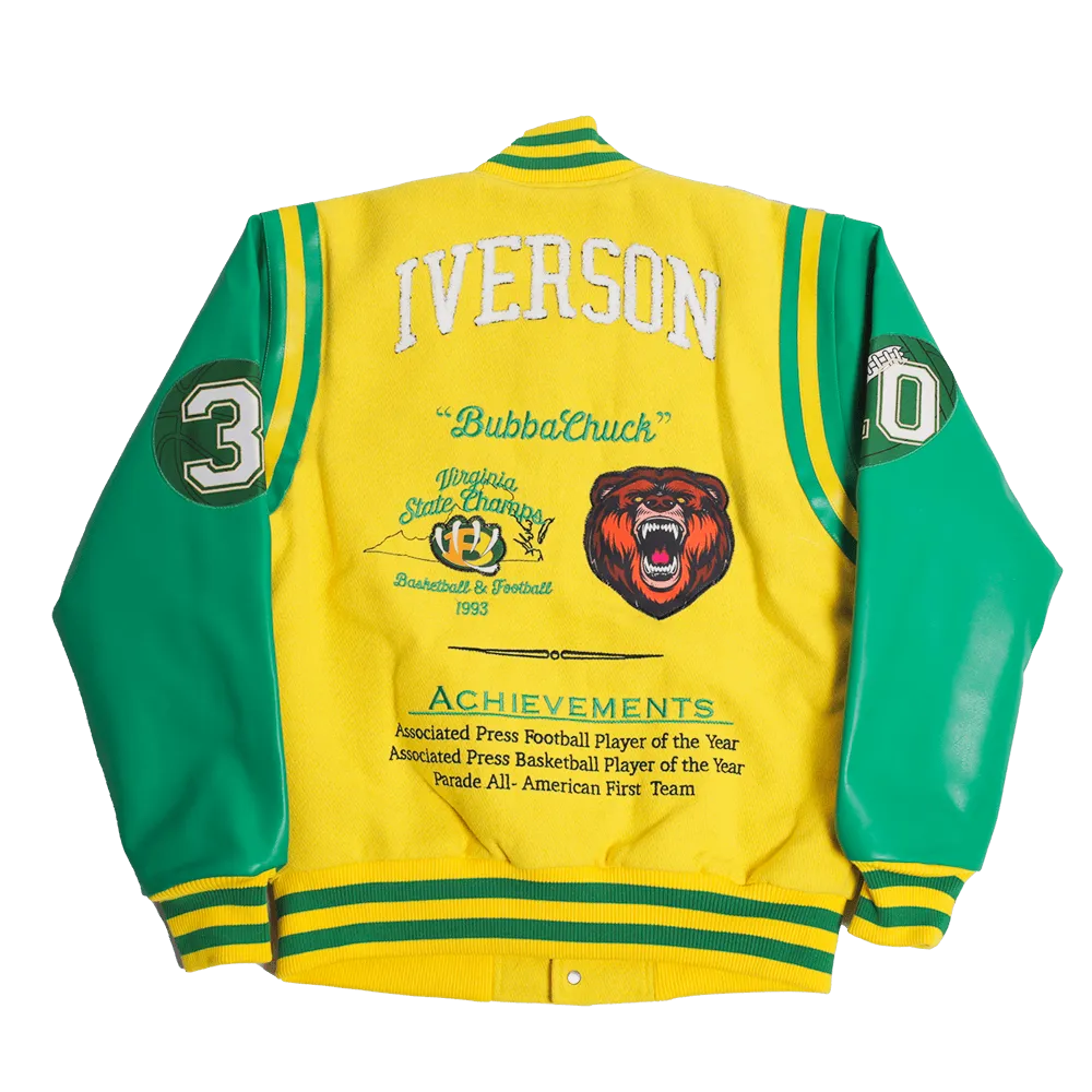 BETHEL HIGH SCHOOL "BUBBACHUCK" VARSITY JACKET (GOLD/GREEN)