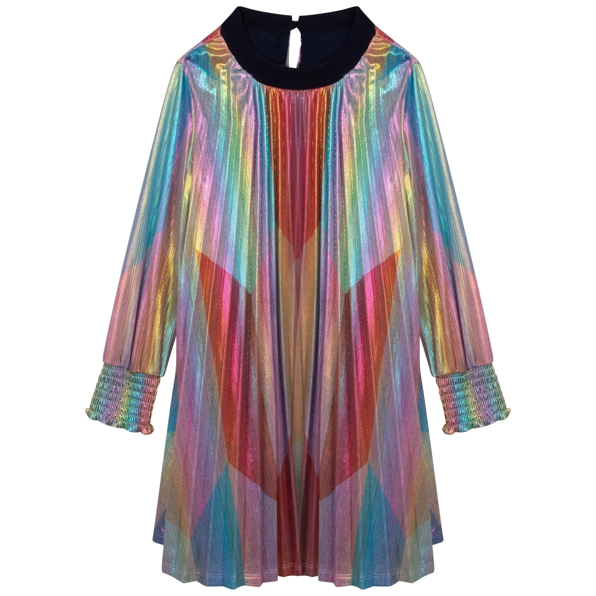 BILLIEBLUSH - Pleated Metallic Dress - Metallic