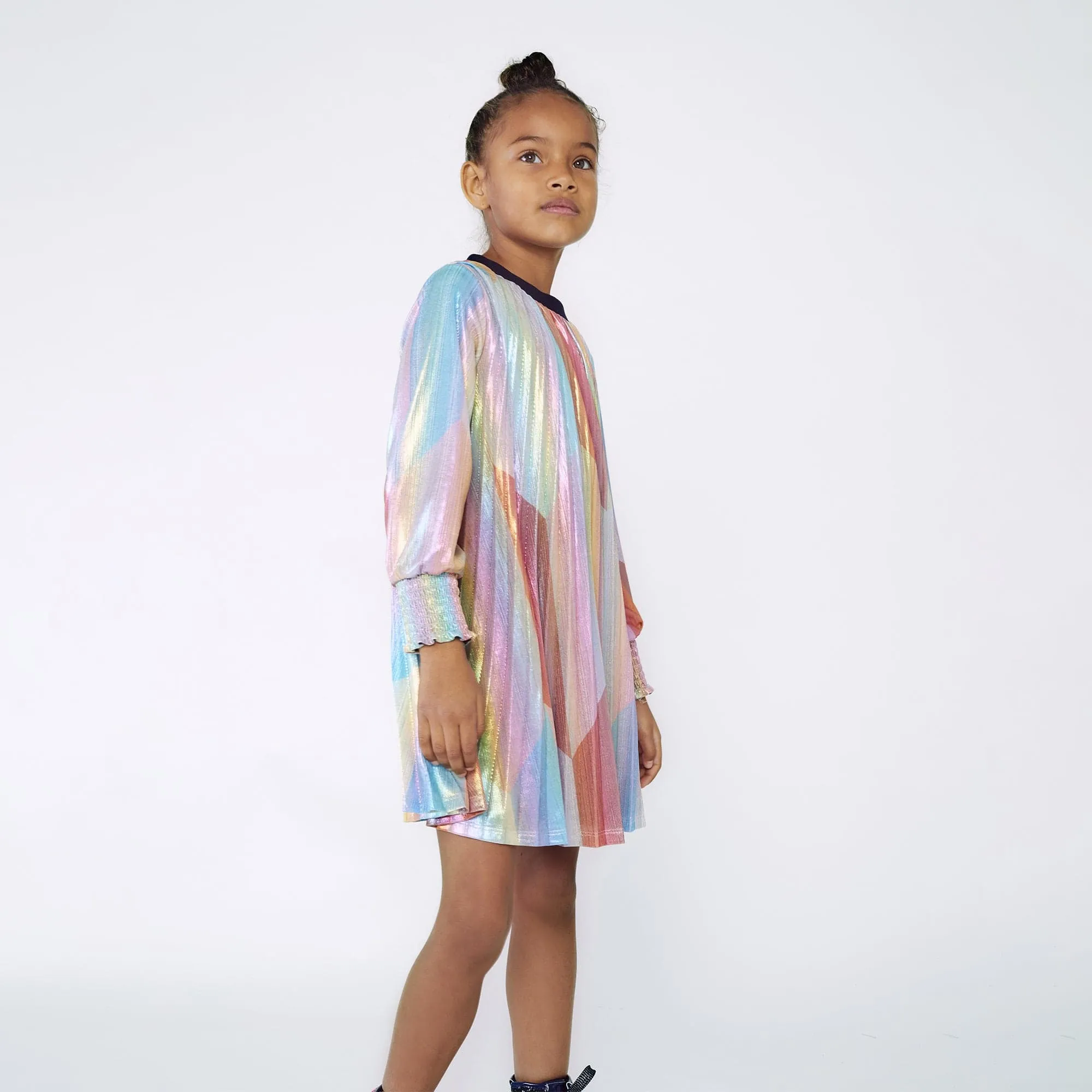 BILLIEBLUSH - Pleated Metallic Dress - Metallic