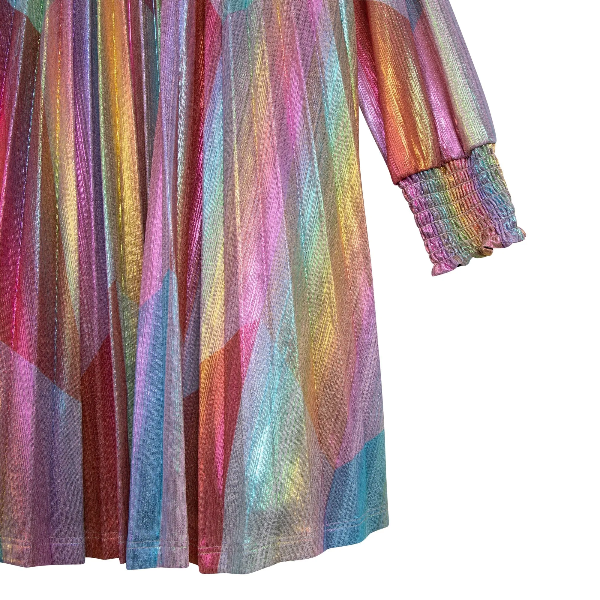 BILLIEBLUSH - Pleated Metallic Dress - Metallic