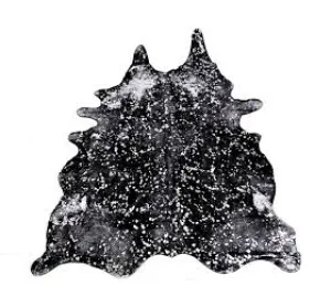 Black Devore Silver Acid Washed Premium Brazilian Cowhide, XL CH22DVD V