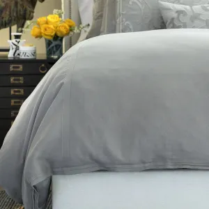 Bloom King Double Flange Duvet Lt Grey Linen 112X98 (No Insert Included)