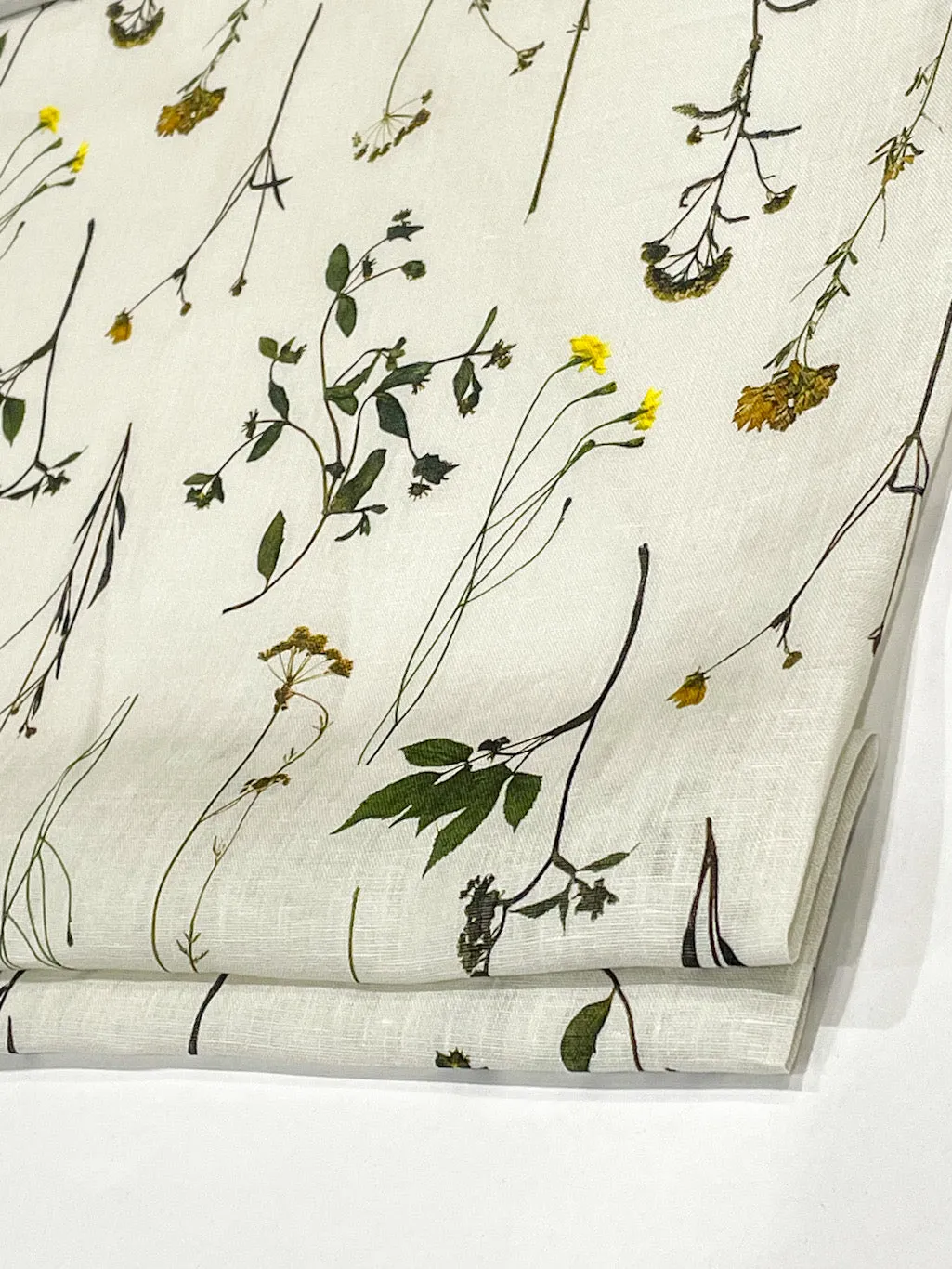 Bloom Plant Garden Handkerchief Light Weight 100% Linen Flat Roman Shade/CL1106