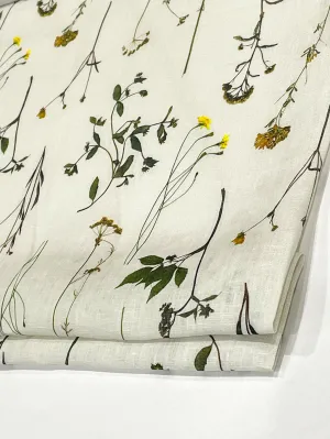 Bloom Plant Garden Handkerchief Light Weight 100% Linen Flat Roman Shade/CL1106