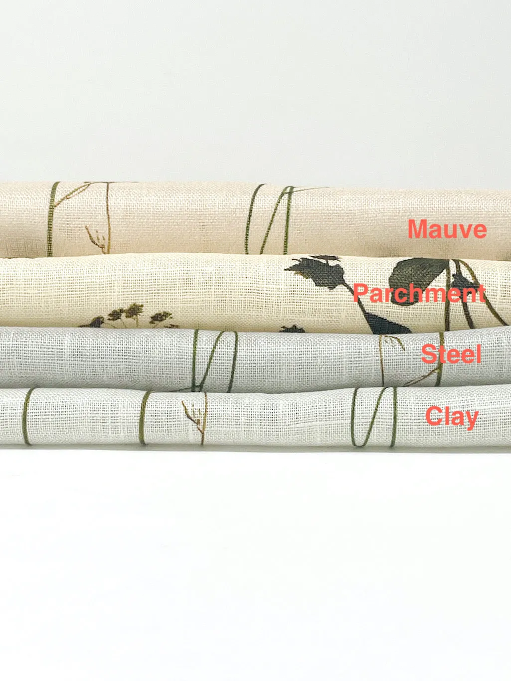 Bloom Plant Garden Handkerchief Light Weight 100% Linen Flat Roman Shade/CL1106