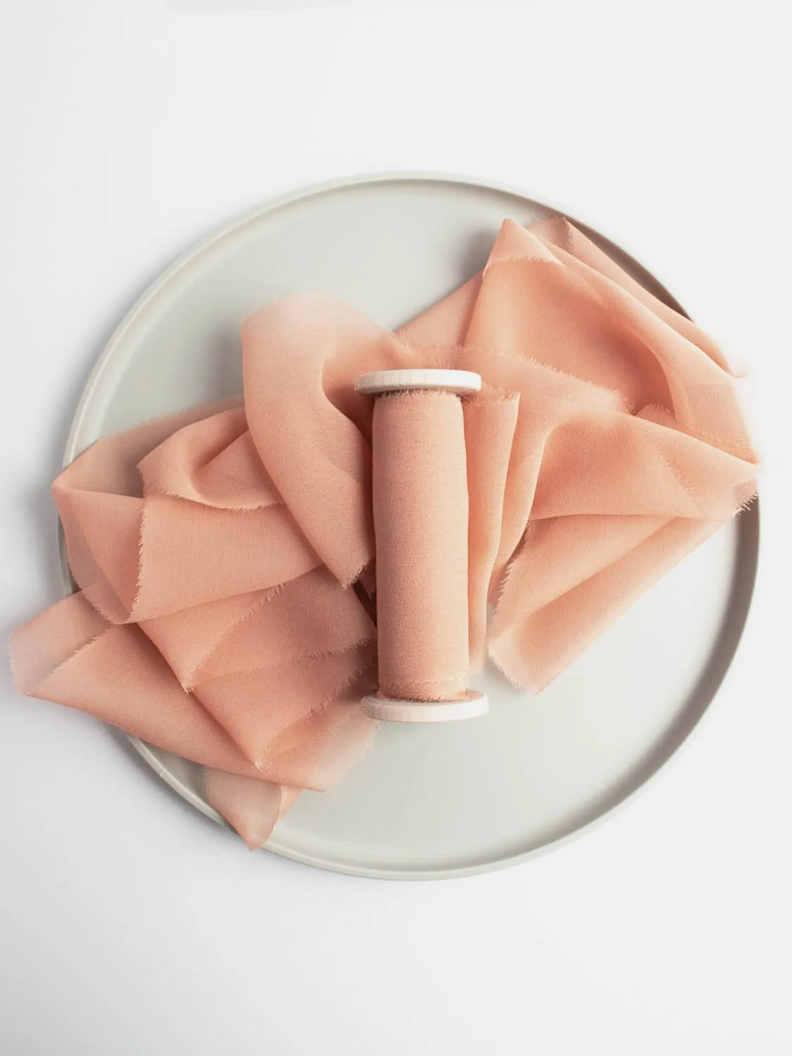 Blossom Pink Silk Ribbon in Gauze, Naturally Dyed *sale