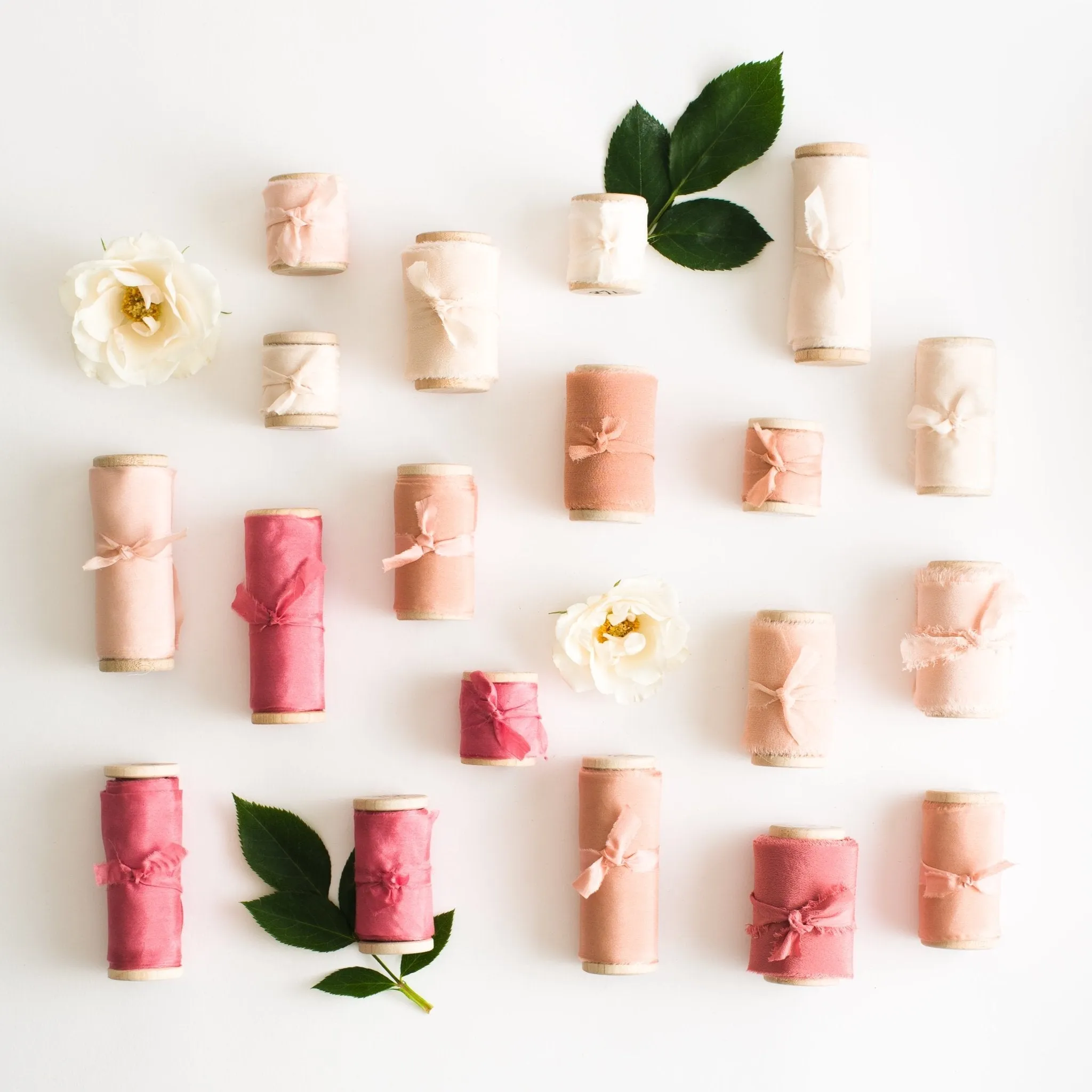Blossom Pink Silk Ribbon in Gauze, Naturally Dyed *sale