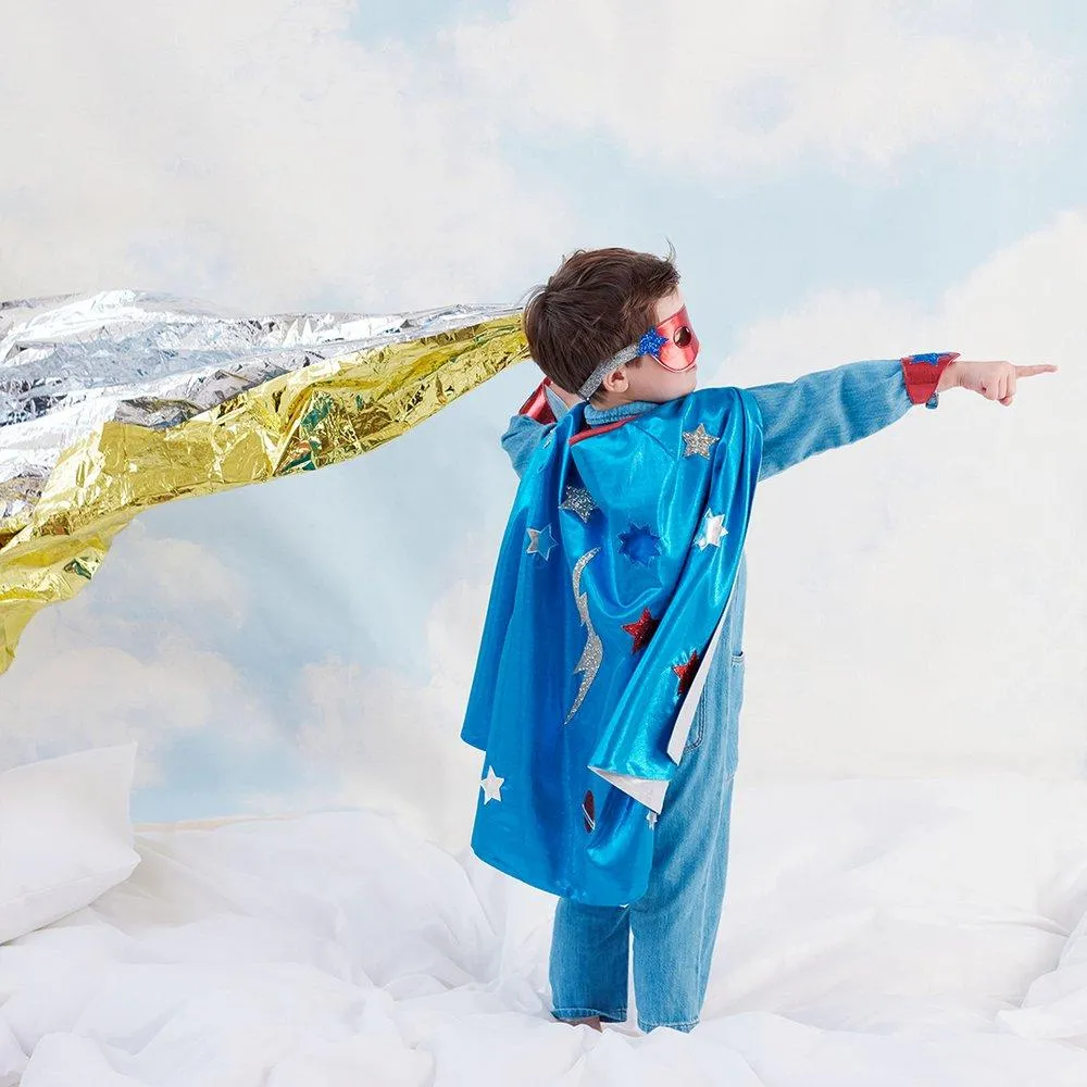 Blue Superhero Cape Dress up