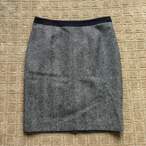 Boden British Tweed by Moon Wool Plaid Skirt Women's 6 Petite A-Line Blue Gray