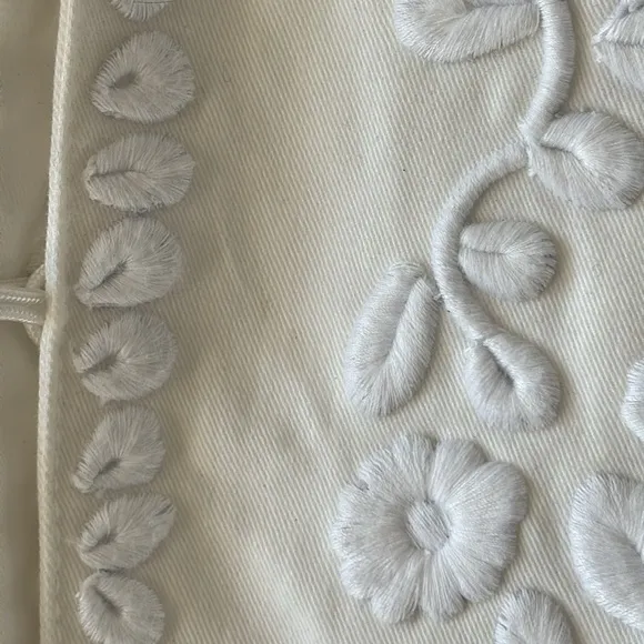 Boden White Julianna Floral Embroidered Jacket Blazer Coat Size 6 Preppy