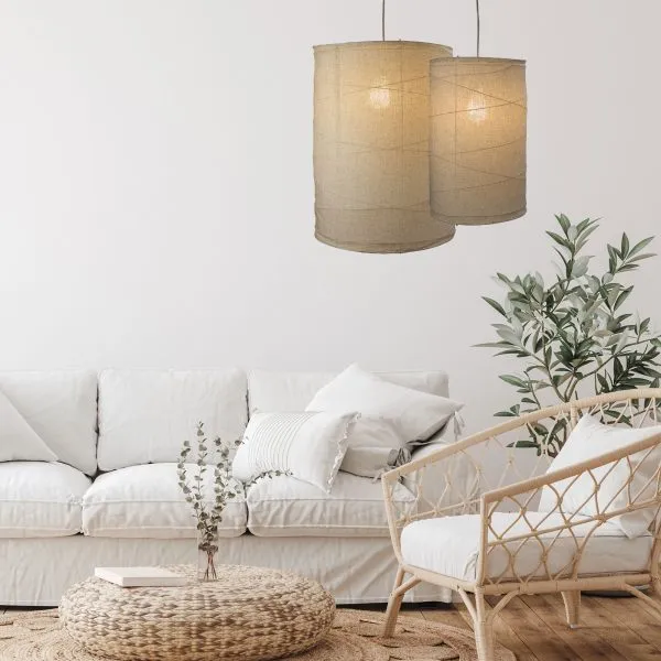 BOHEME.30 Pendant Light Flax linen shade