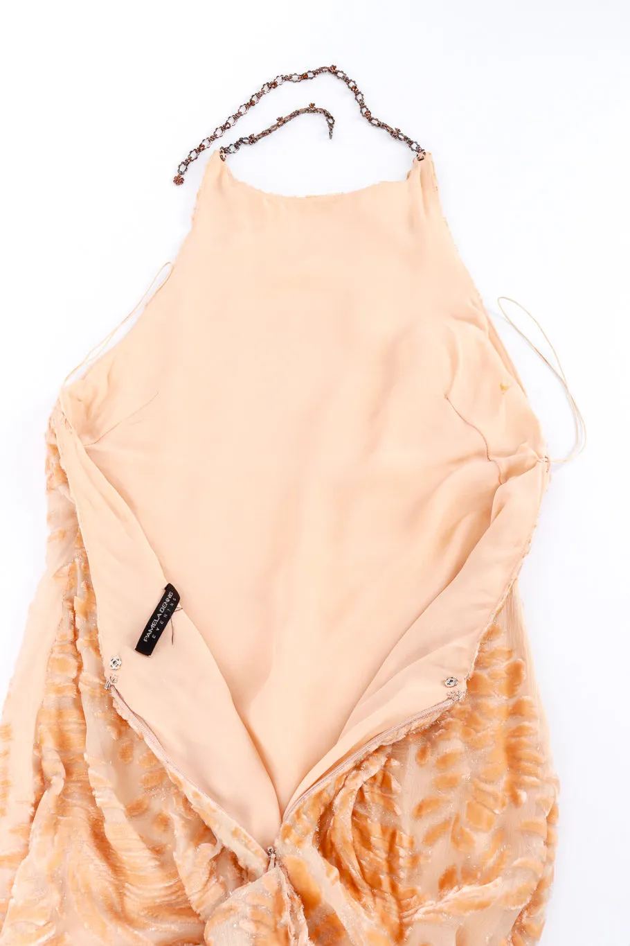 Botanical Burnout Chain Halter Gown