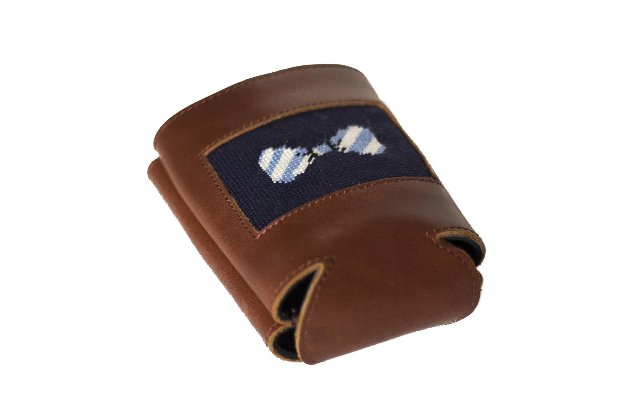 Bow Tie Needlepoint Can Cooler