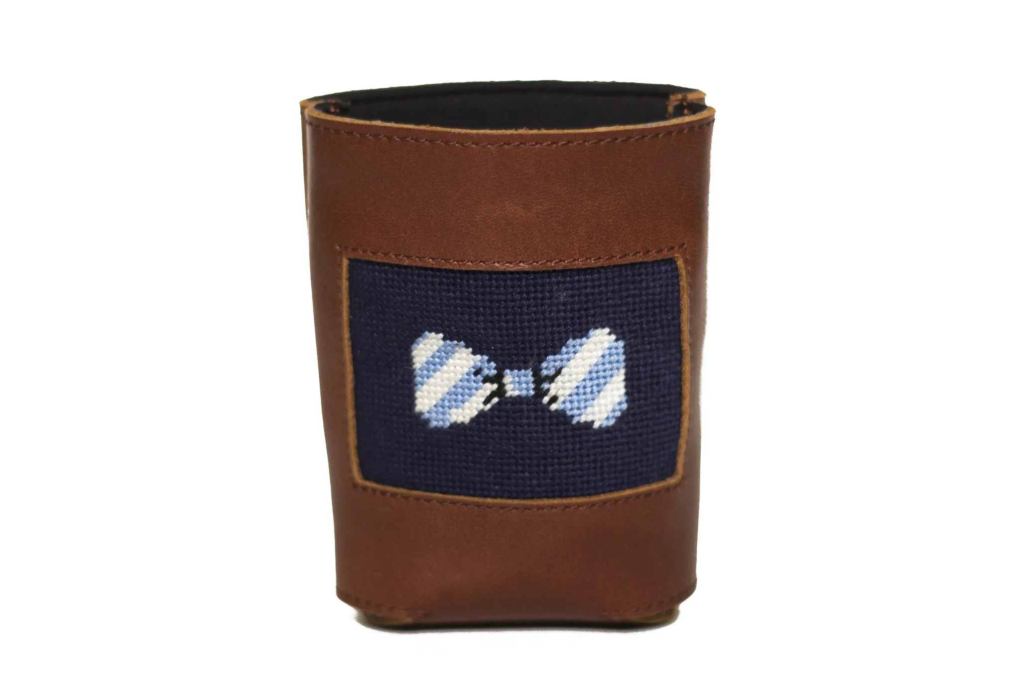 Bow Tie Needlepoint Can Cooler