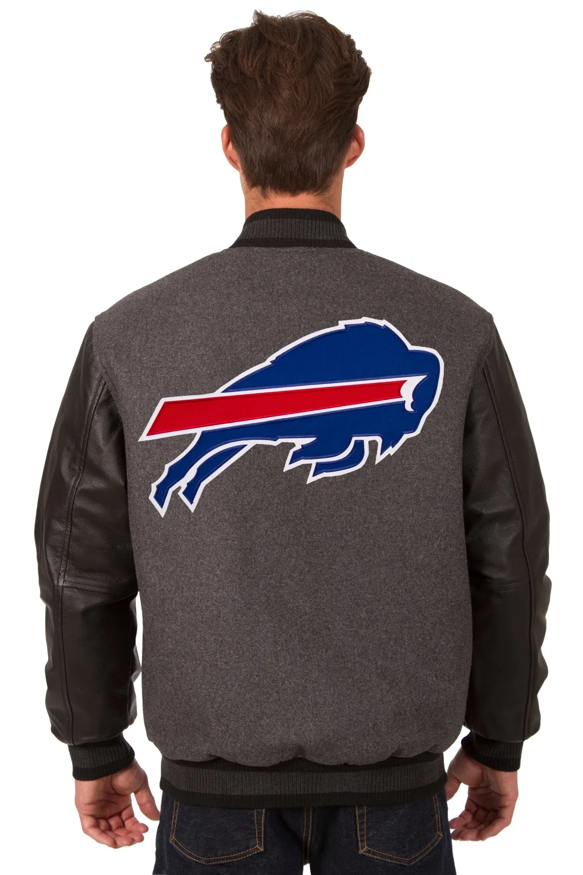 Buffalo Bills Reversible Wool and Leather Jacket