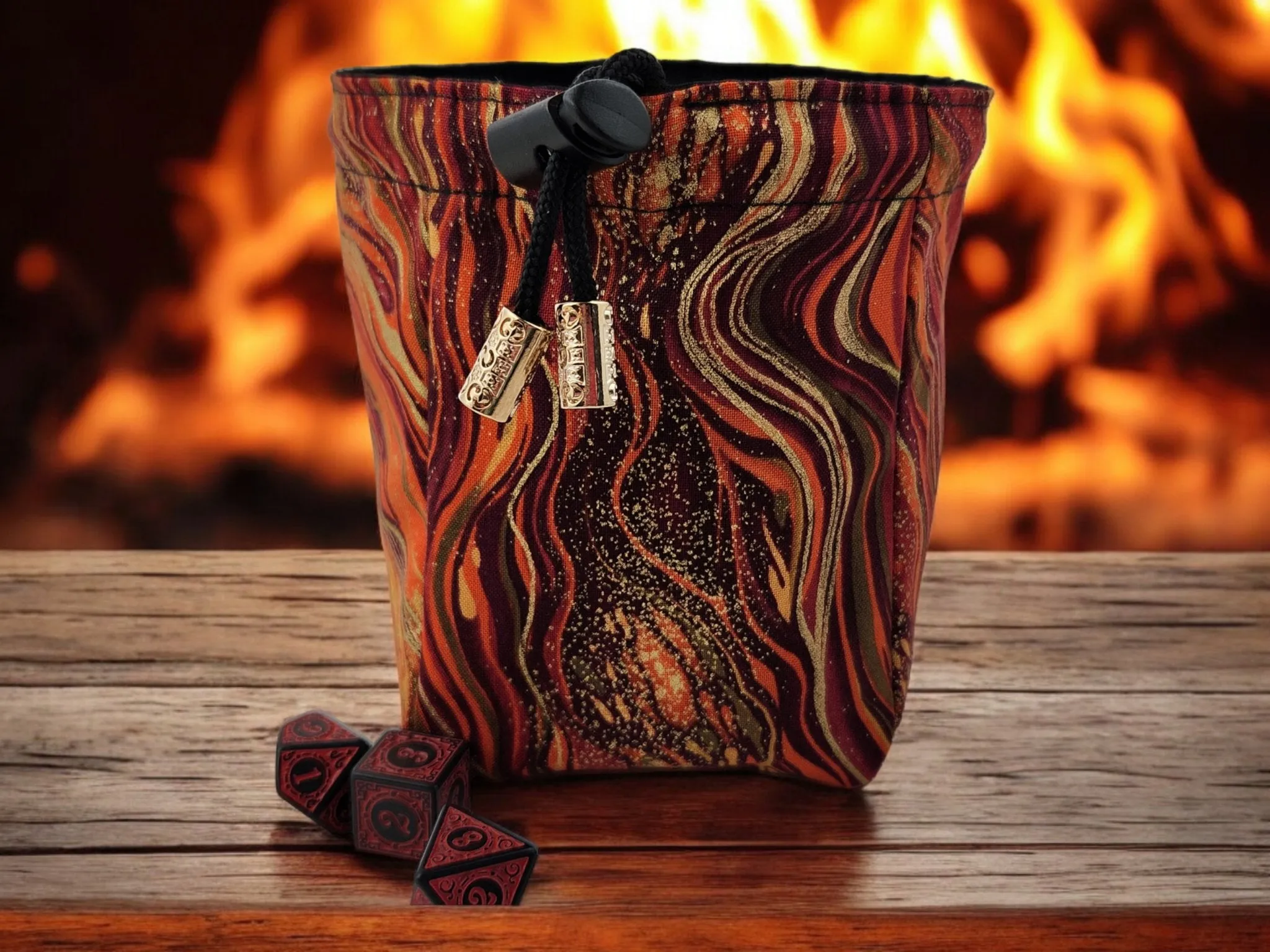 Burning Phoenix dice bag
