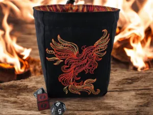 Burning Phoenix dice bag
