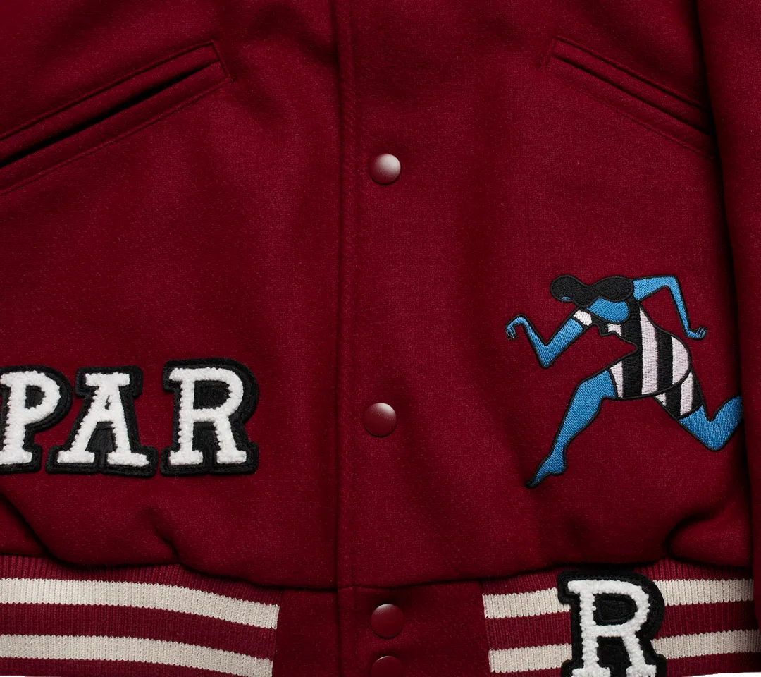 by Parra Run & Sit Bike Varsity Jacket