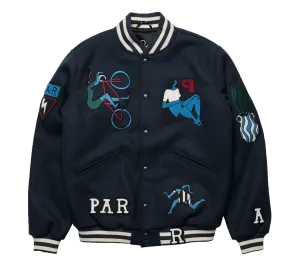 by Parra Run & Sit Bike Varsity Jacket