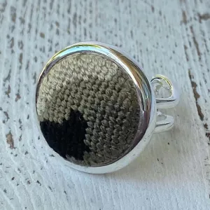 Camouflage Needlepoint Ring