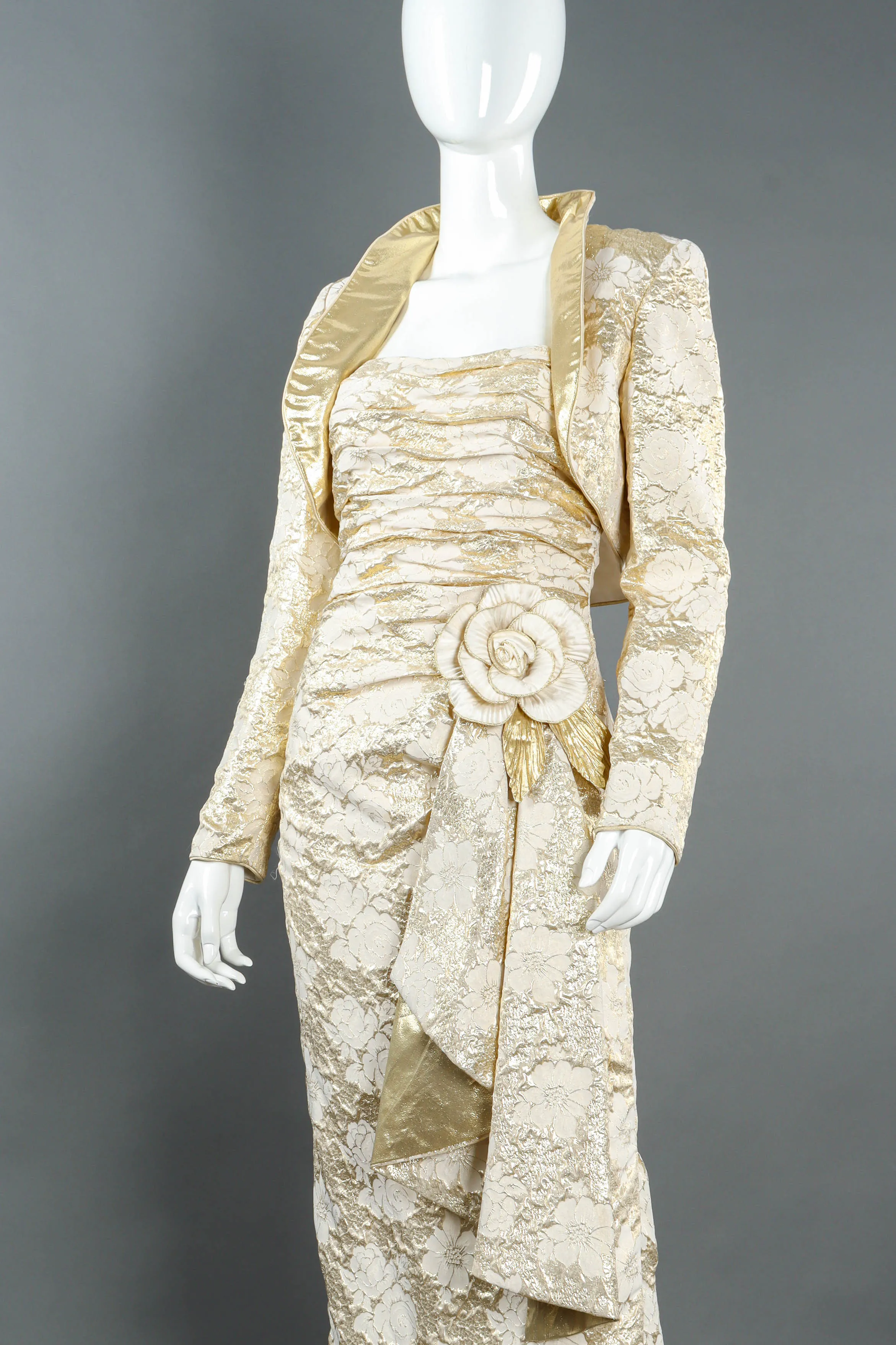 Champagne Bolero & Dress Set