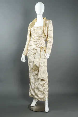 Champagne Bolero & Dress Set