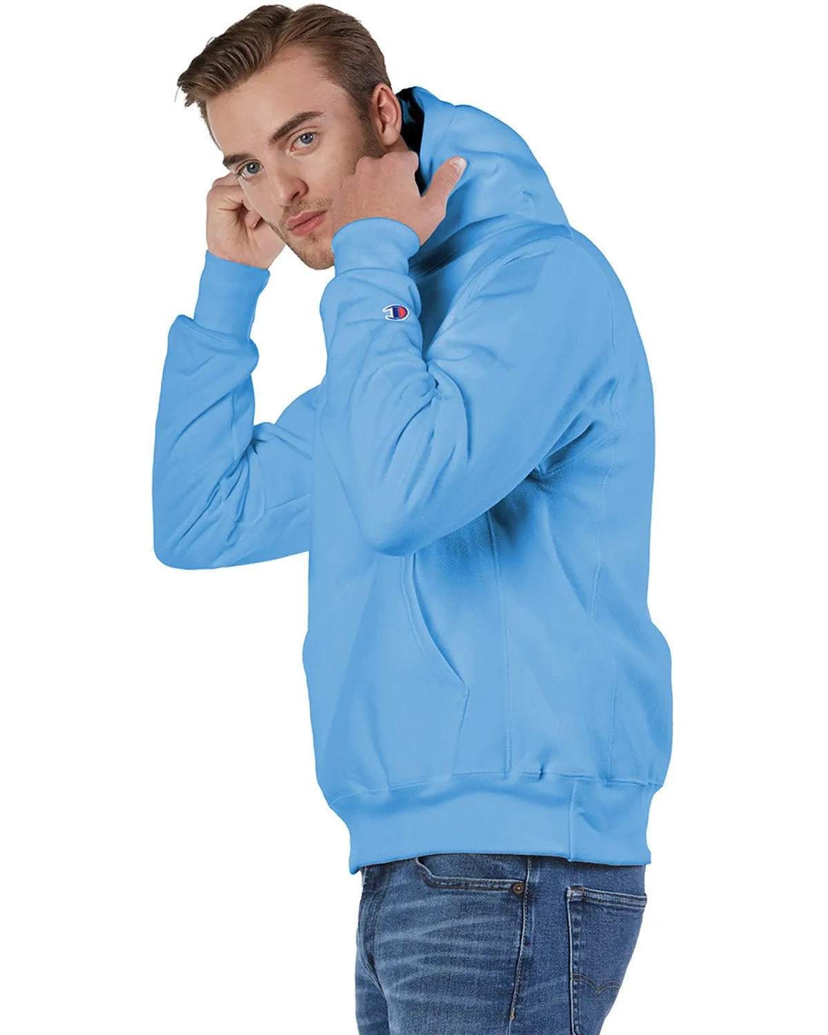 Champion Reverse Weave Hooded Sweatshirt | Light Blue
