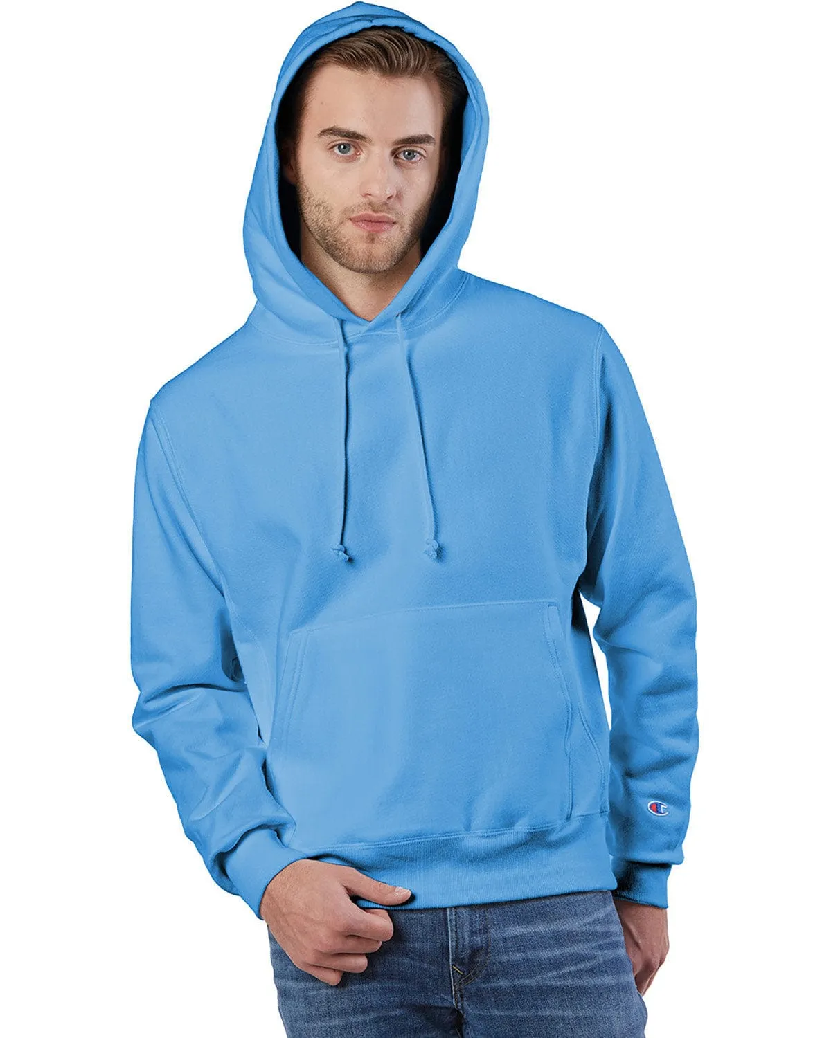 Champion Reverse Weave Hooded Sweatshirt | Light Blue
