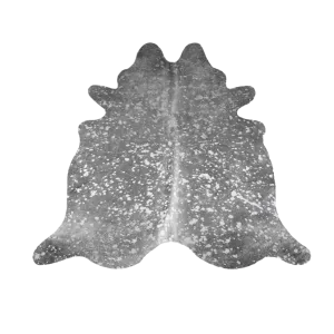 Charcoal Devore Silver Acid Washed Premium Brazilian Cowhide, XL CH23DVD W