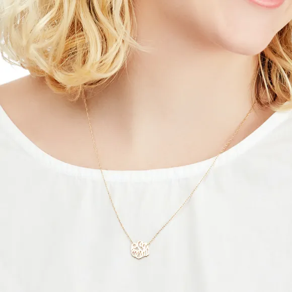 Cheshire Handcut Monogram Necklace