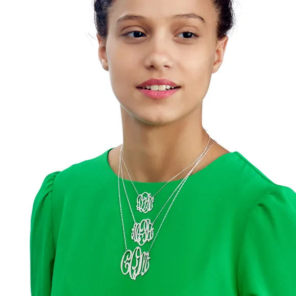Cheshire Handcut Monogram Necklace