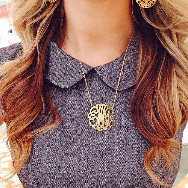 Cheshire Handcut Monogram Necklace