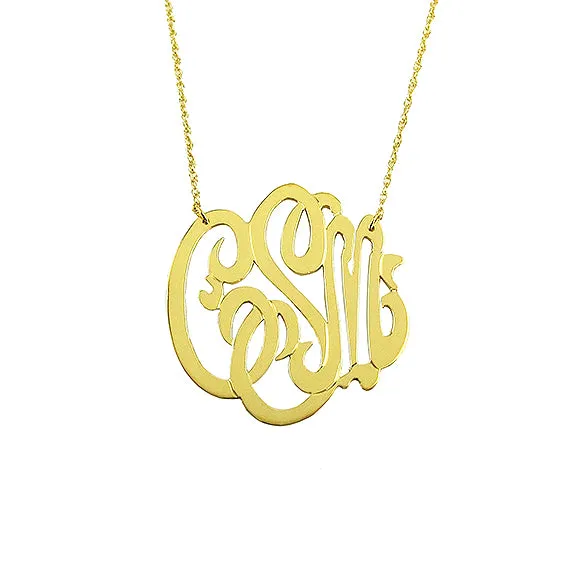 Cheshire Handcut Monogram Necklace