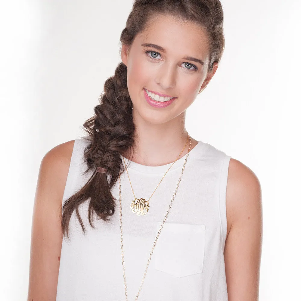 Cheshire Handcut Monogram Necklace