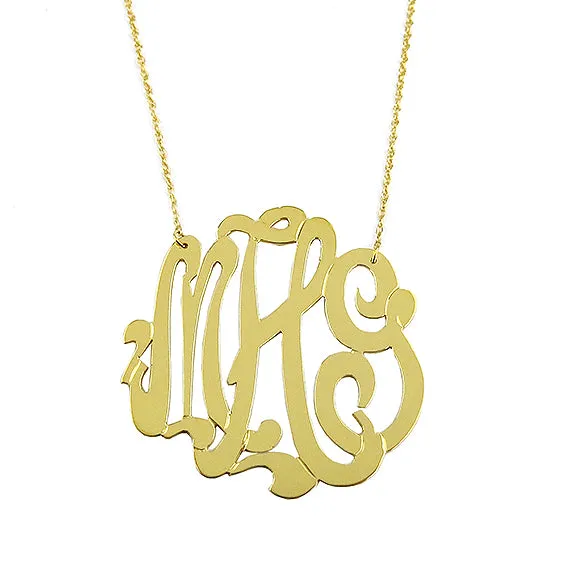 Cheshire Handcut Monogram Necklace