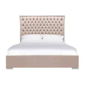Chesterfield Upholstered Bed - Pearl