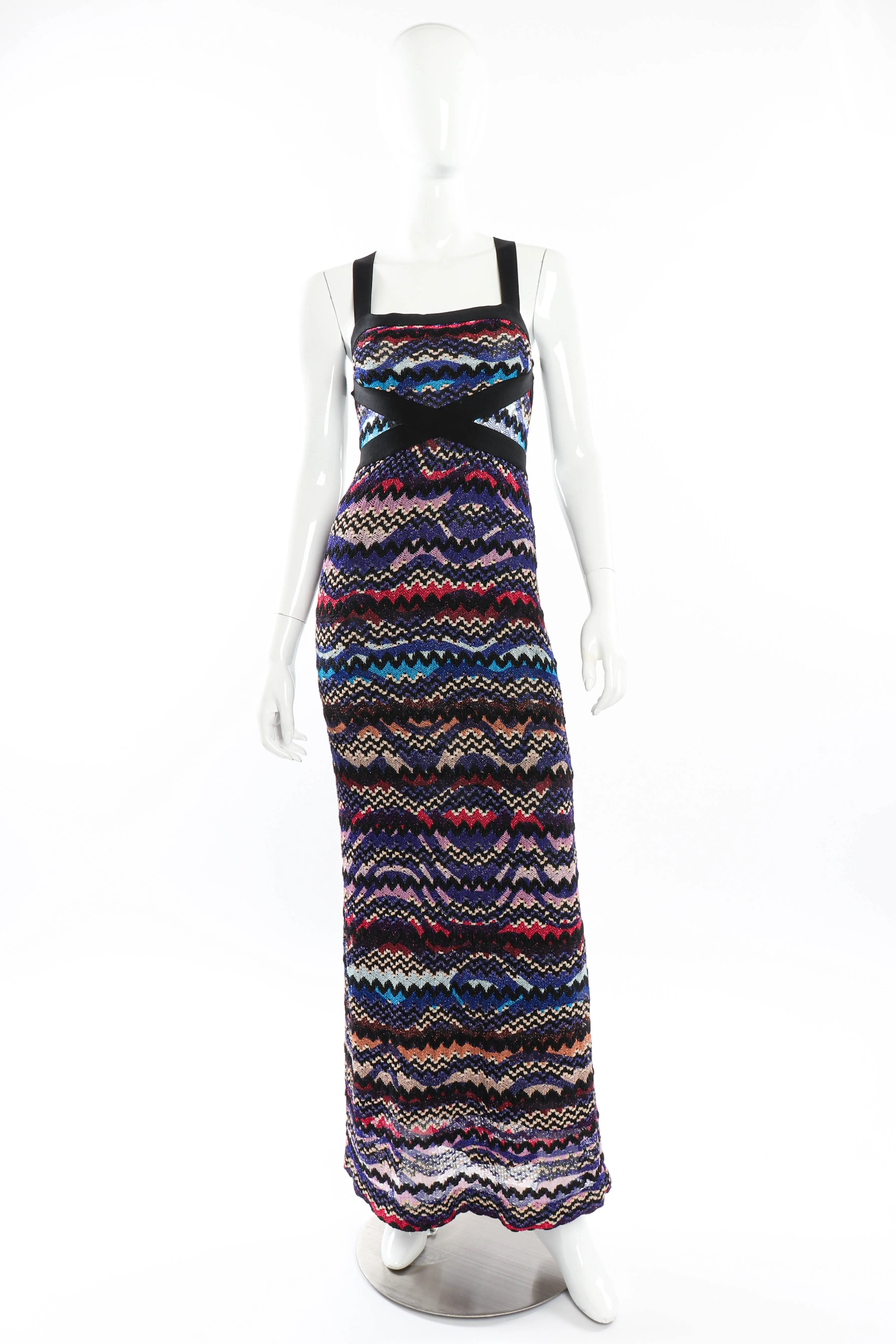 Chevron Knit Maxi Dress