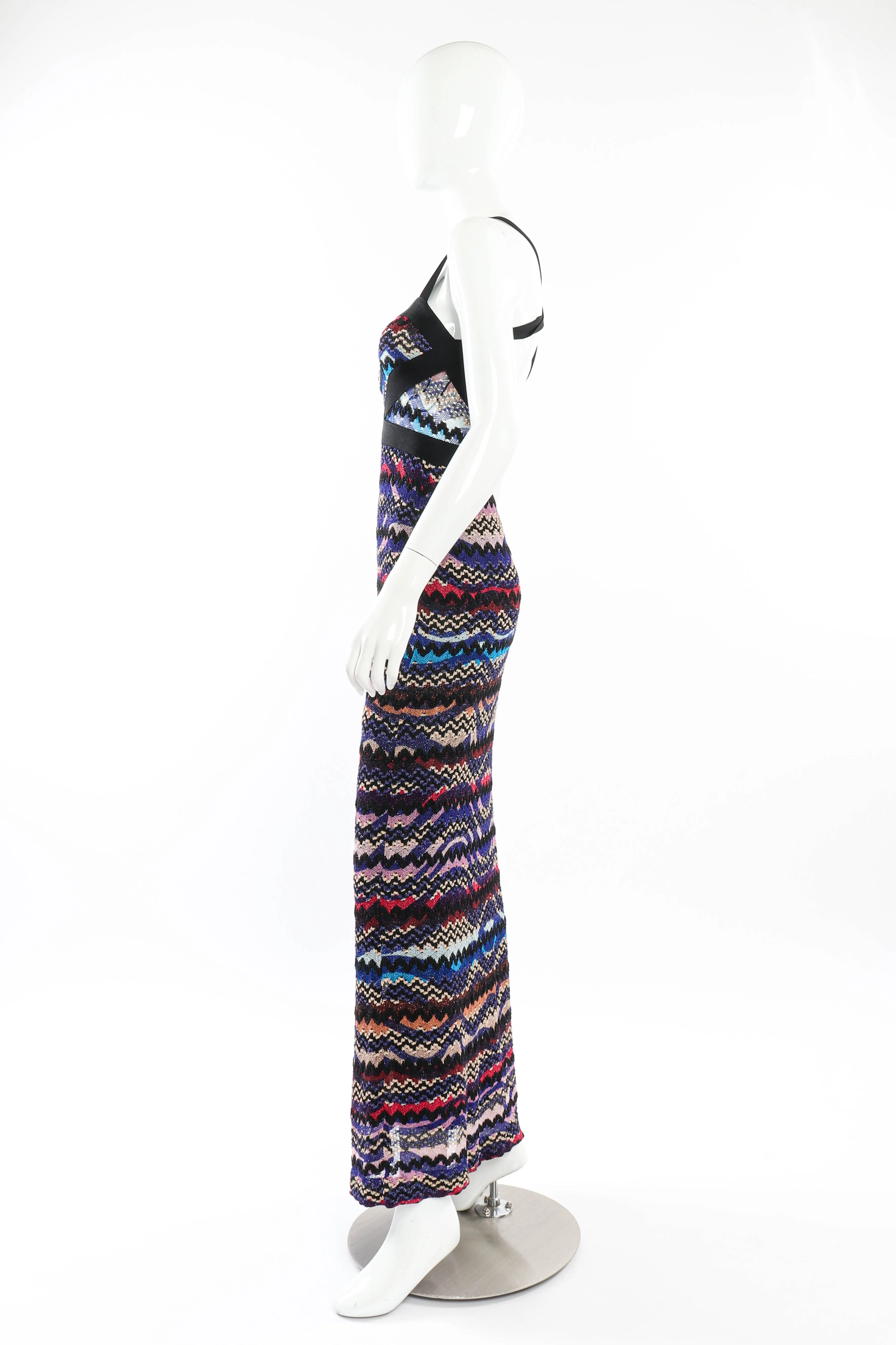 Chevron Knit Maxi Dress
