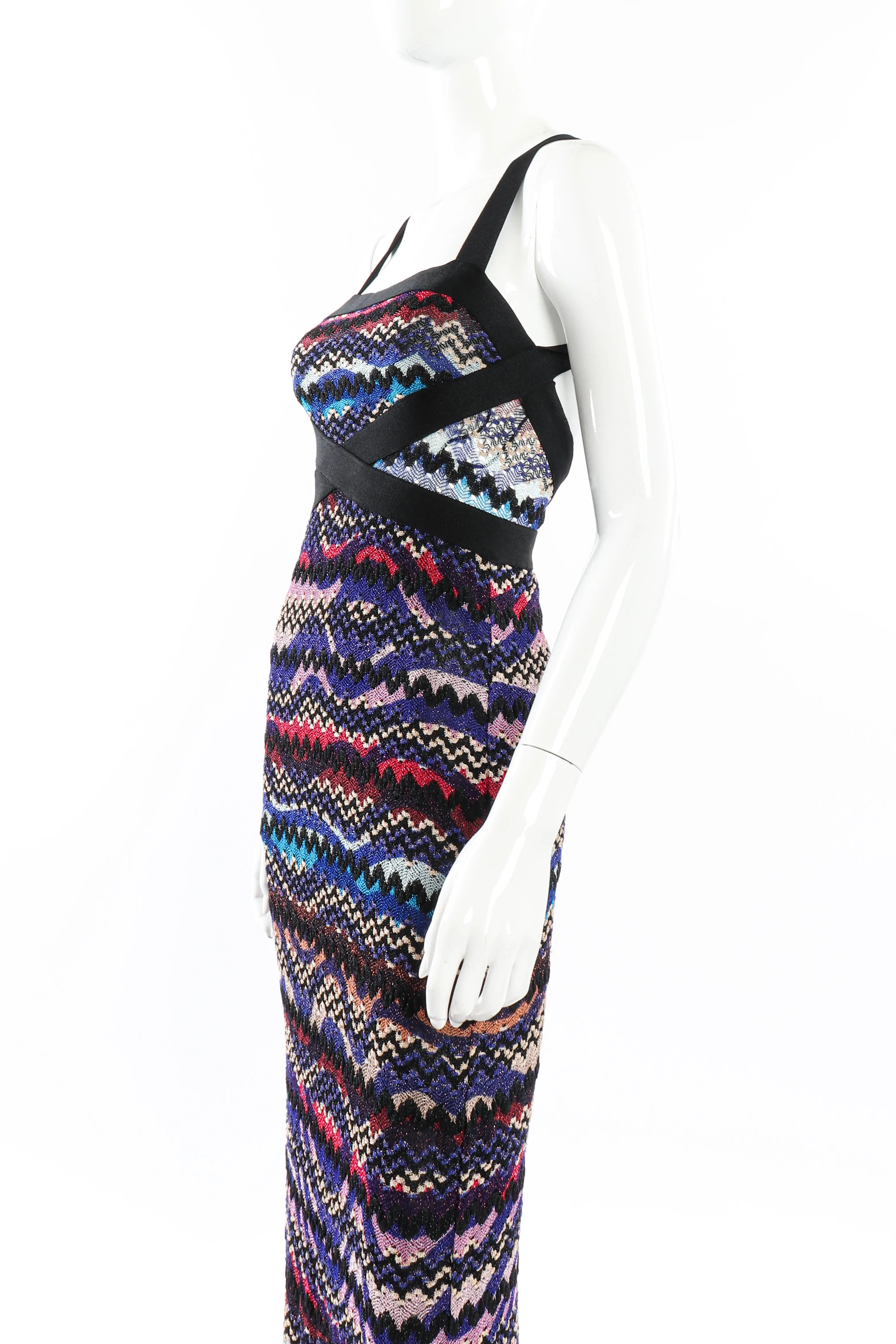 Chevron Knit Maxi Dress
