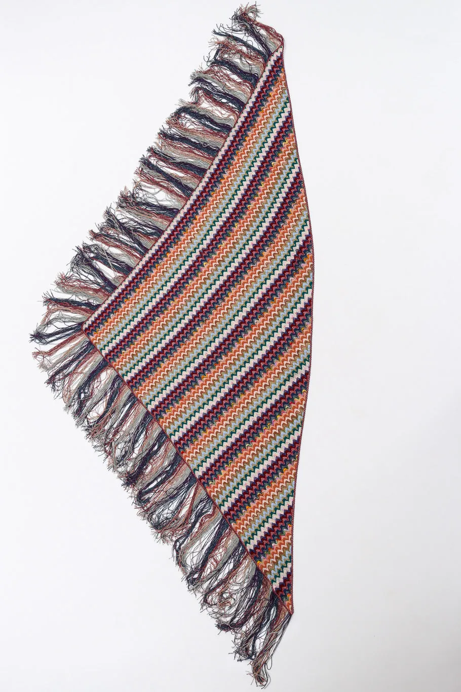 Chevron Stripe Lamé Knit Shawl