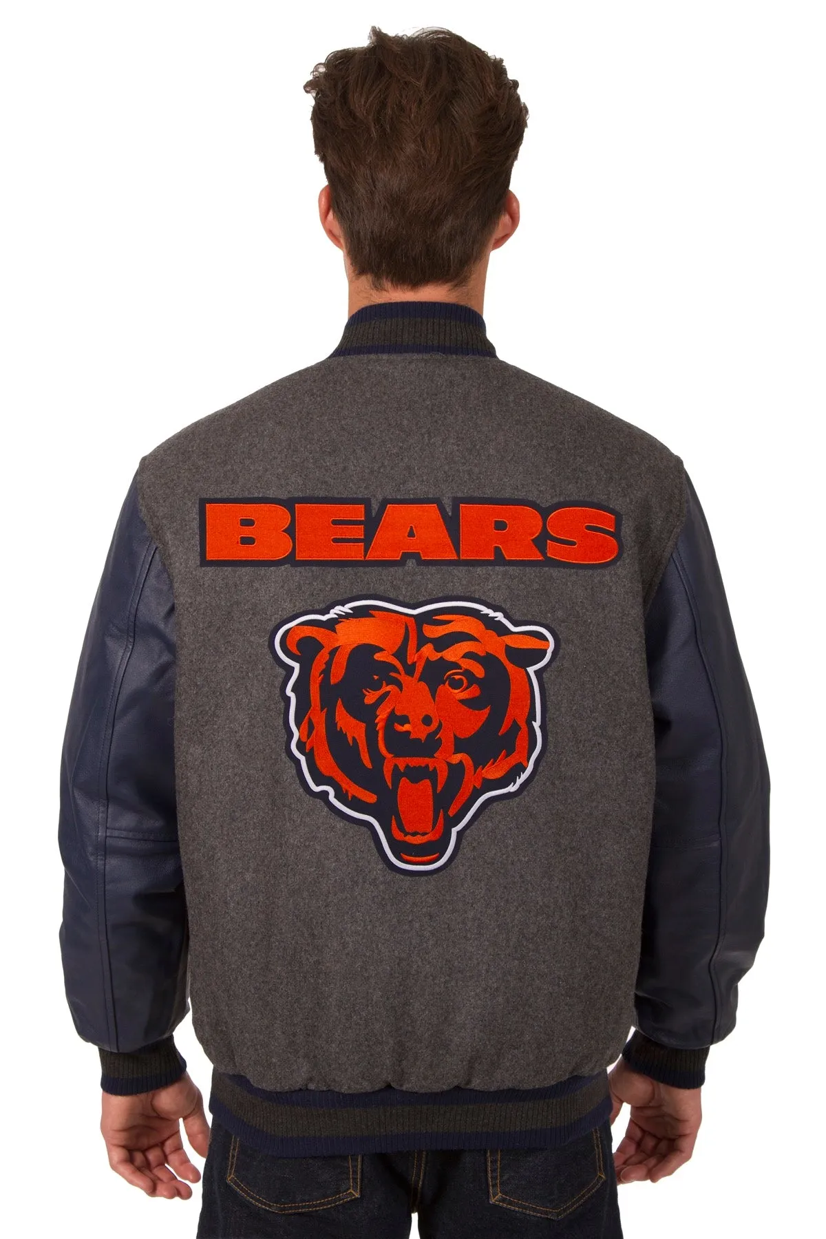 Chicago Bears Reversible Wool and Leather Jacket