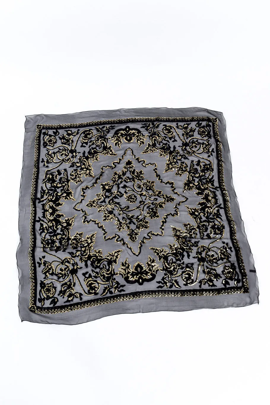 Chiffon Velvet Lamé Scarf