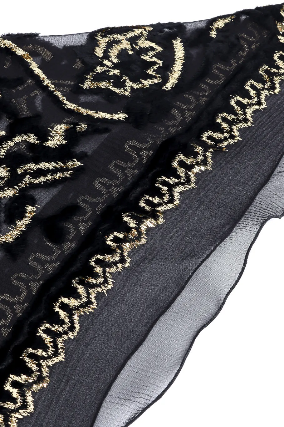 Chiffon Velvet Lamé Scarf