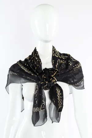 Chiffon Velvet Lamé Scarf